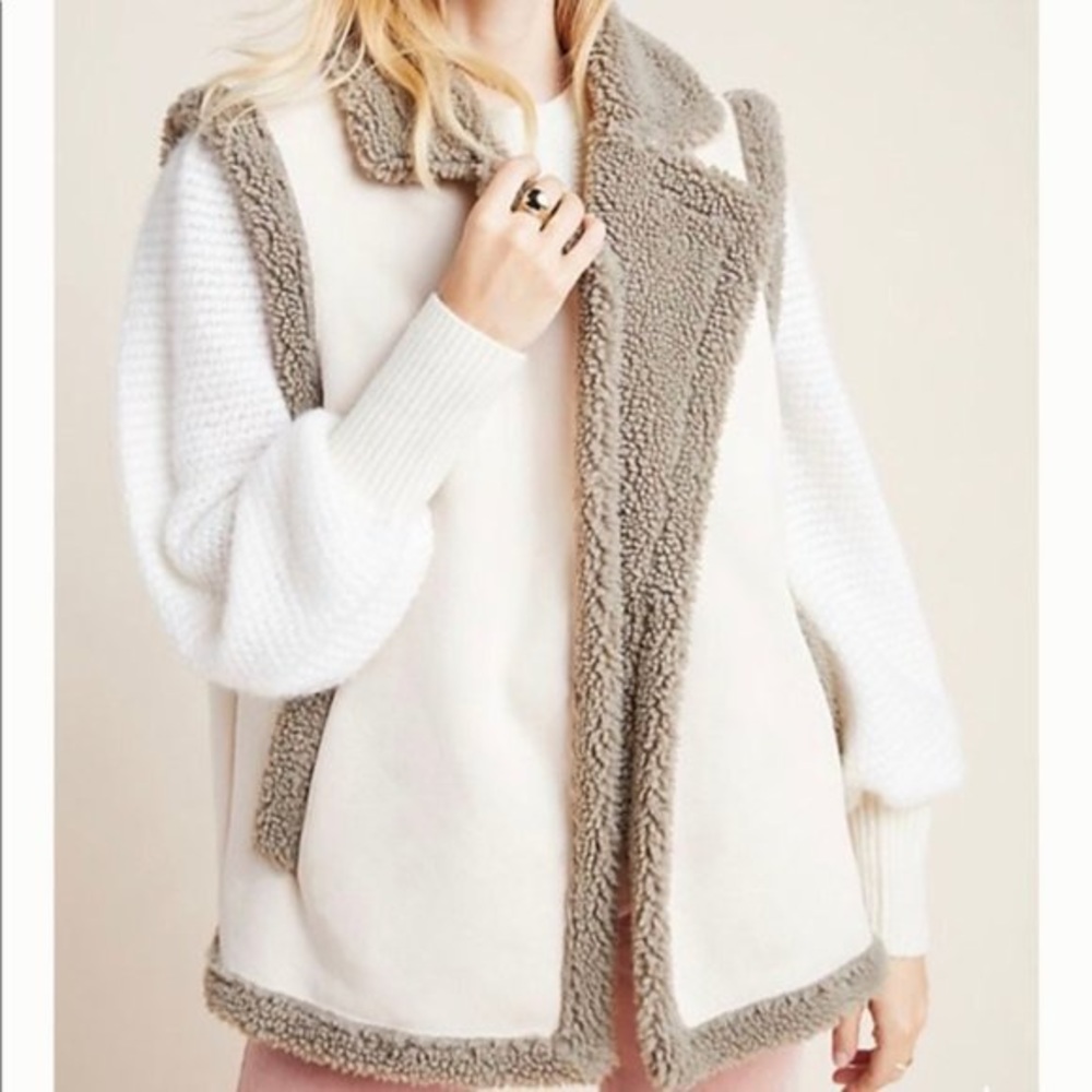 NWT Anthropologie Sherpa Vest